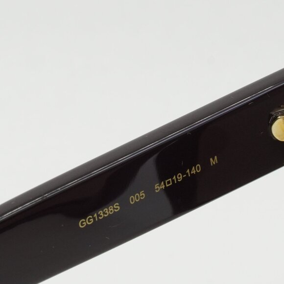 Gucci GG1338S 005 Sunglasses Wine Square Frame, Brown Lenses main image 7